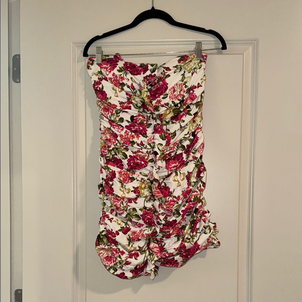 Floral Strapless Dress